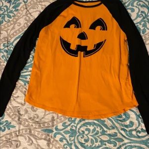 Halloween girls pumpkin shirt
